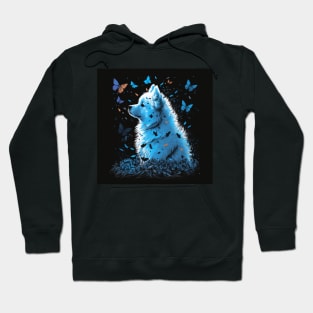 Samoyed And Butterflies Hoodie